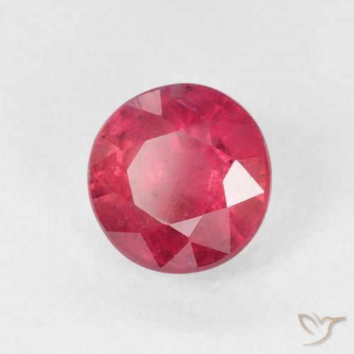 Rubino Rosso tendente al rosa naturale da 1.35 ct, Rotondo, VS-SI