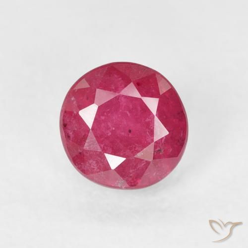 0.80ct Naturale Rosa rossastra Rubino, Rotondo, VS-SI