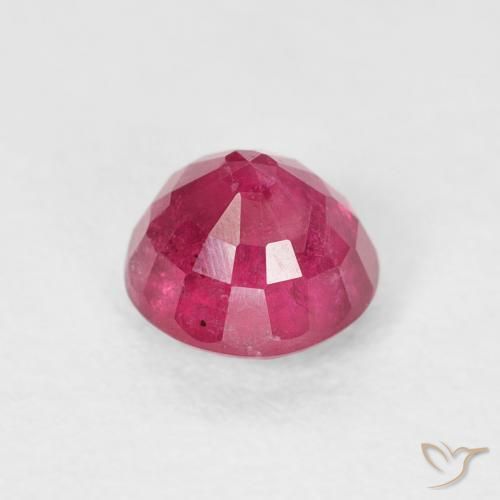 Rubino Rosa rossastra naturale da 0.80 ct, Rotondo, VS-SI