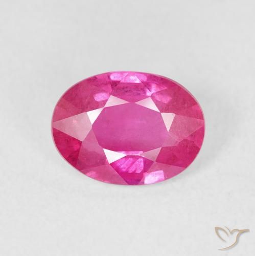 1.55ct Naturale Medium Dark-Pink Rubino, Ovale, VS-SI