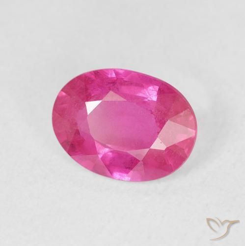 Rubino Medium Dark-Pink naturale da 1.55 ct, Ovale, VS-SI