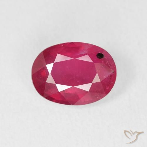 1.49ct Naturale Rosso tendente al rosa Rubino, Ovale, VS-SI