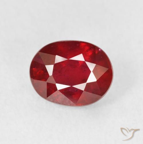 2.09ct Naturale Rosso scuro Rubino, Ovale, VS