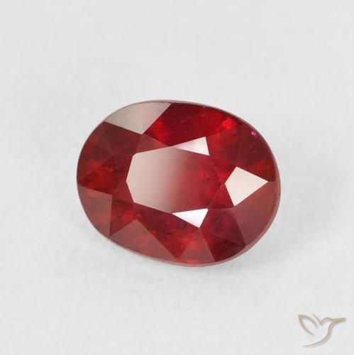Rubino Rosso scuro naturale da 2.09 ct, Ovale, VS
