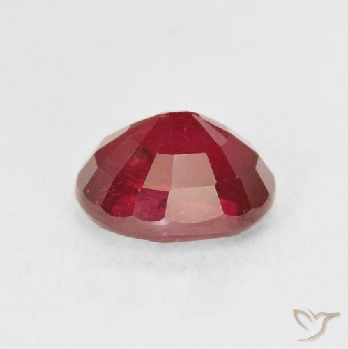 Rubino Rosso scuro naturale da 2.09 ct, Ovale, VS