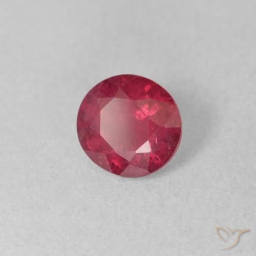Rubino Cremisi Profondo naturale da 1.08 ct, Rotondo, VS-SI