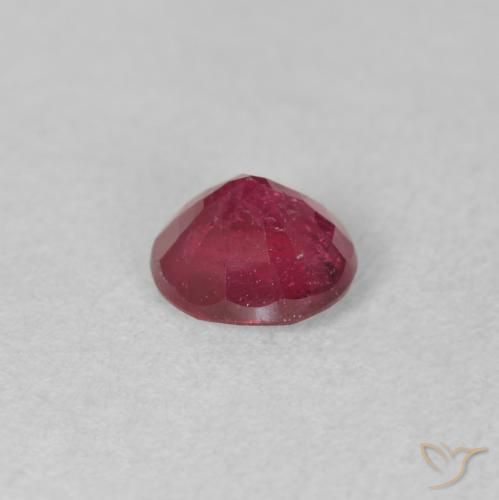 Rubino Cremisi Profondo naturale da 1.08 ct, Rotondo, VS-SI
