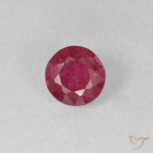 1.22ct Naturale Rosso medio Rubino, Rotondo, VS-SI