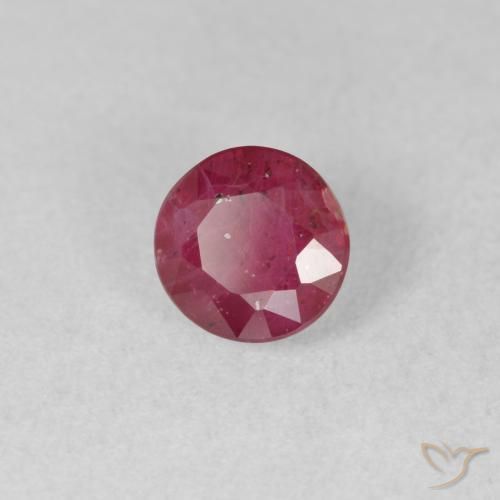 Rubino Rosso medio naturale da 1.22 ct, Rotondo, VS-SI
