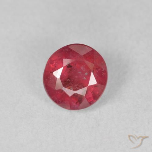 1.45ct Naturale Rosso medio Rubino, Rotondo, VS-SI