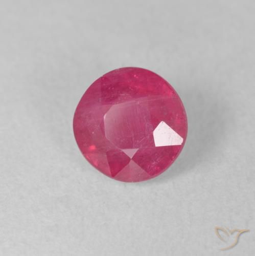 Rubino Rosso medio naturale da 1.48 ct, Rotondo, VS-SI