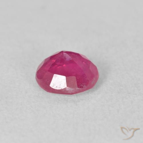 Rubino Rosa rossastra naturale da 1.41 ct, Rotondo, VS-SI