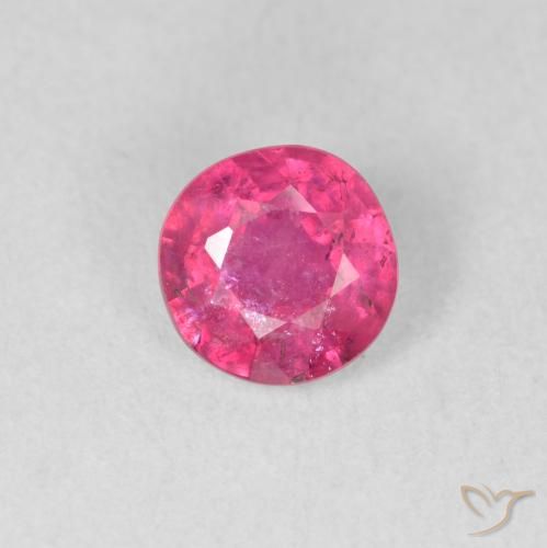 1.28ct Naturale Rosa medio Rubino, Rotondo, VS-SI