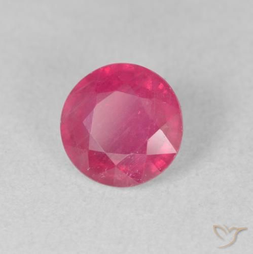 Rubino Rosso tendente al rosa naturale da 1.74 ct, Rotondo, VS-SI