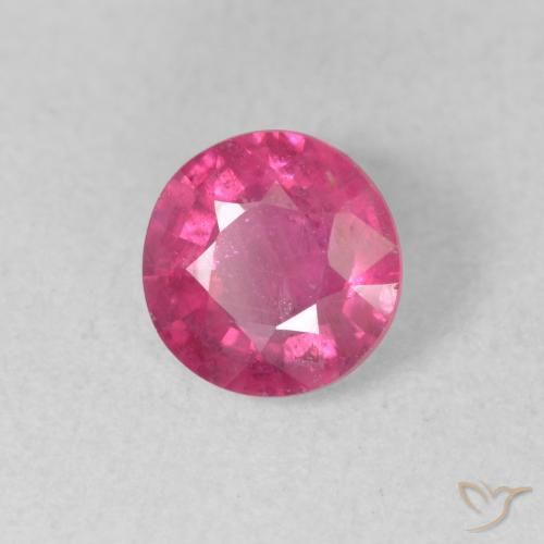 Rubino Rosa hot naturale da 1.32 ct, Rotondo, VS-SI