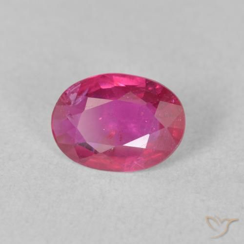 Rubino Rosso medio naturale da 1.23 ct, Ovale, VS-SI