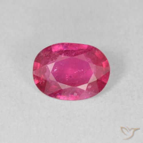 1.23ct Naturale Rosa rossastra Rubino, Ovale, VS-SI