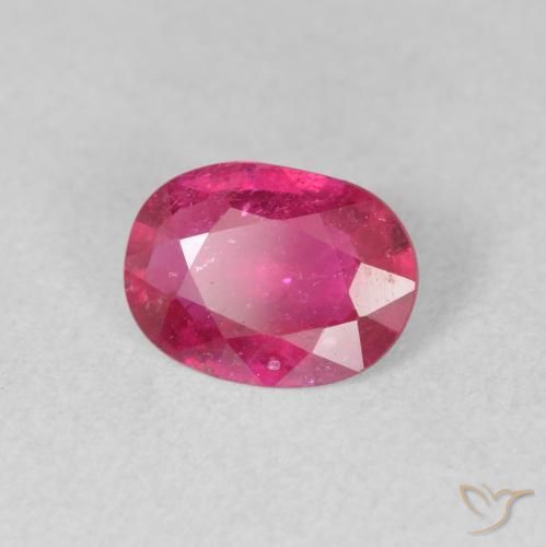 Rubino Rosa rossastra naturale da 1.23 ct, Ovale, VS-SI