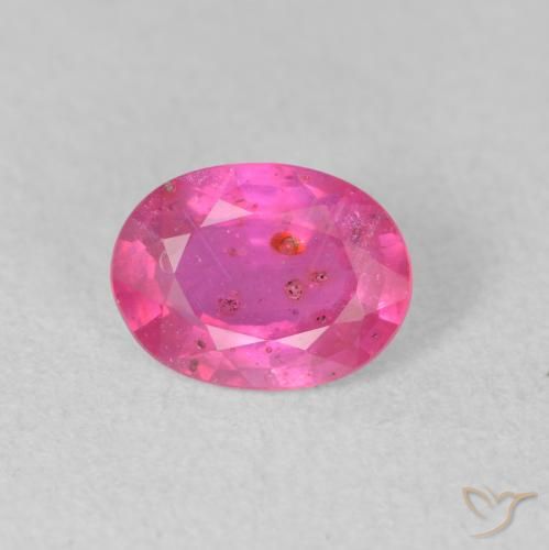 1.45ct Naturale Rosa hot Rubino, Ovale, VS-SI