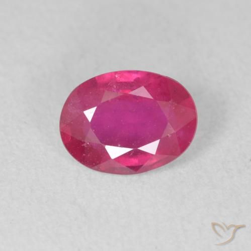 Rubino Rosa rossastra naturale da 1.33 ct, Ovale, VS-SI