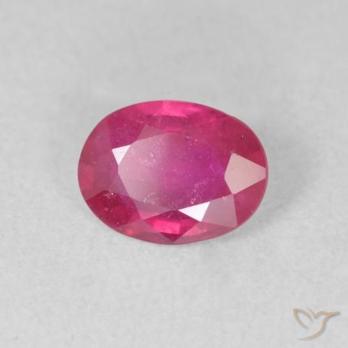 Rubino Rosa rossastra naturale da 1.33 ct, Ovale, VS-SI