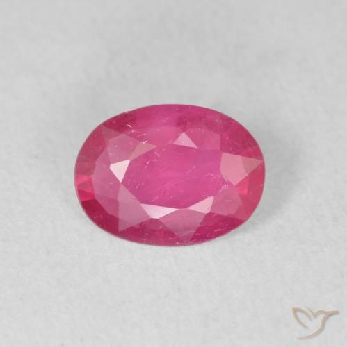 0.93ct Naturale Rosa rossastra Rubino, Ovale, VS-SI