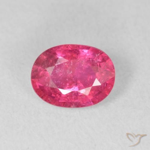 1.63ct Naturale Rosso tendente al rosa Rubino, Ovale, SI
