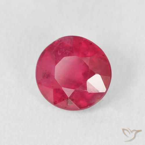 Rubino Rosa rossastra naturale da 1.48 ct, Rotondo, VS-SI