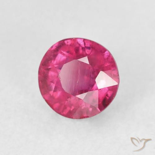 Rubino Medium Dark-Pink naturale da 1.72 ct, Rotondo, VS-SI