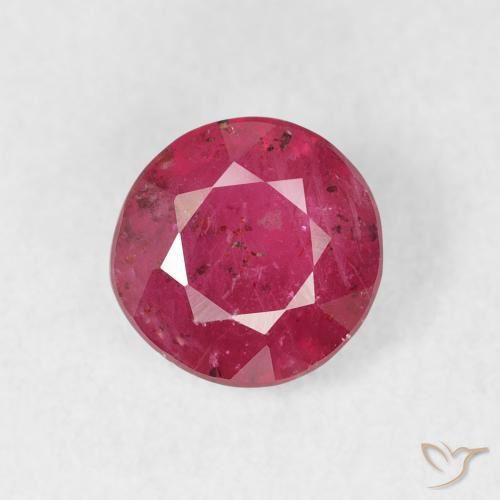 Rubino rosa scuro naturale da 1,49 ct, taglio rotondo, VS-SI