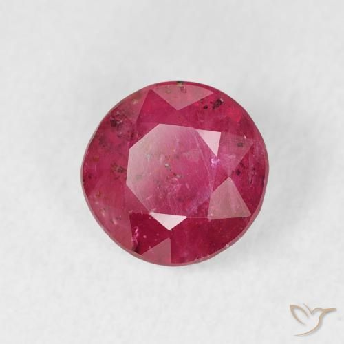 Rubino rosa scuro naturale da 1,49 ct, taglio rotondo, VS-SI