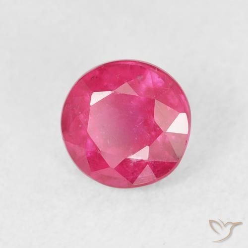 Rubino Rosa medio naturale da 1.60 ct, Rotondo, VS