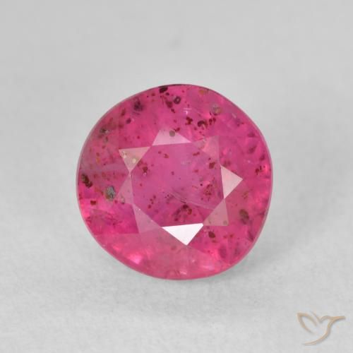 3.19ct Naturale Rosa rossastra Rubino, Rotondo, VS-SI