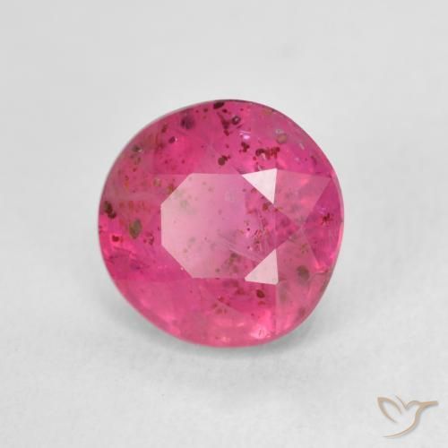 Rubino Rosa rossastra naturale da 3.19 ct, Rotondo, VS-SI
