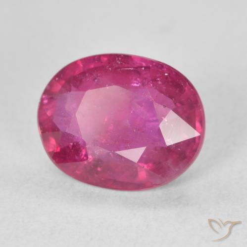 Rubino Rosso tendente al rosa naturale da 3.05 ct, Ovale, VS-SI