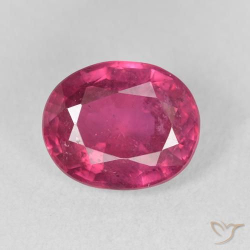 3.59ct Naturale Rosso chiaro Rubino, Ovale, VS-SI