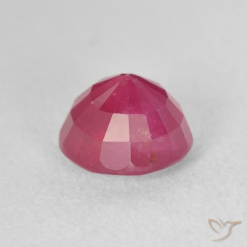 Rubino Rosso tendente al rosa naturale da 3.12 ct, Rotondo, VS-SI