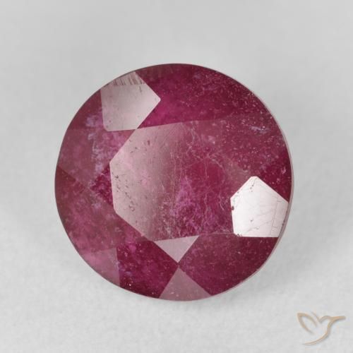 Rubino Rosso scuro naturale da 6.04 ct, Rotondo, VS-SI
