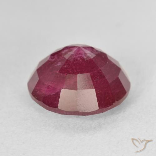 Rubino Rosso scuro naturale da 6.04 ct, Rotondo, VS-SI