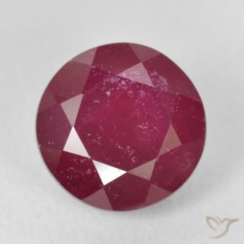 5.93ct Naturale Rosa rossastro intenso Rubino, Rotondo, VS-SI