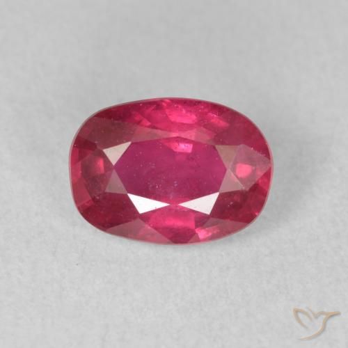 1.58ct Naturale Rosa rossastro intenso Rubino, Ovale, VS-SI