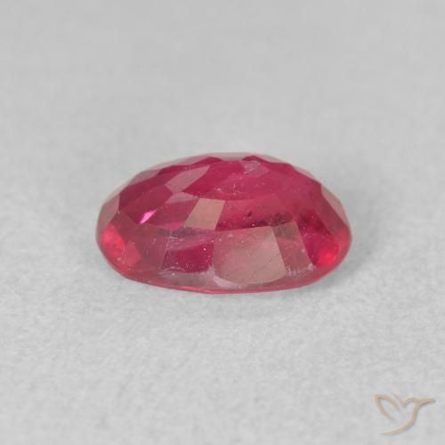 Rubino Rosa rossastro intenso naturale da 1.58 ct, Ovale, VS-SI