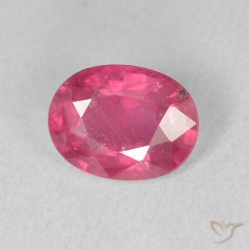 Rubino Rosso tendente al rosa naturale da 1.71 ct, Ovale, VS-SI