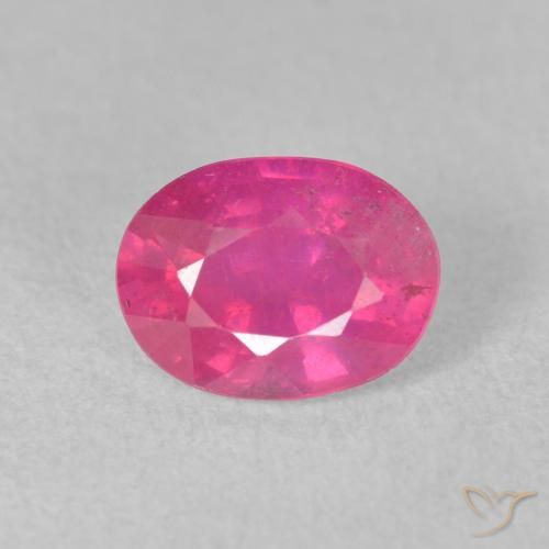 1.76ct Naturale Rosa hot Rubino, Ovale, VS-SI, Photo A