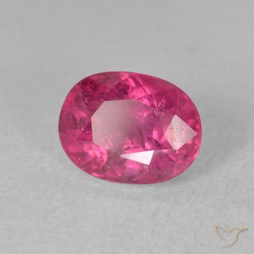 Rubino Magenta intenso naturale da 2.04 ct, Ovale, SI