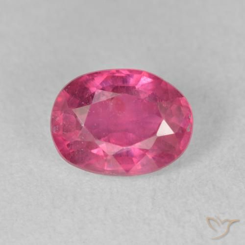 1.87ct Naturale Rosa scuro Rubino, Ovale, VS-SI, Photo A