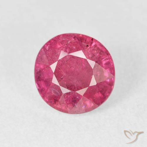 1.95ct Naturale Rosa rossastra Rubino, Rotondo, VS-SI