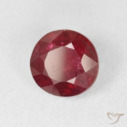 Rubino Rosso brillante naturale da 1.74 ct, Rotondo, VS-SI