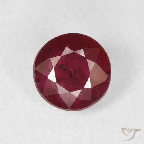 1.14ct Naturale Rosso brillante Rubino, Rotondo, VS-SI