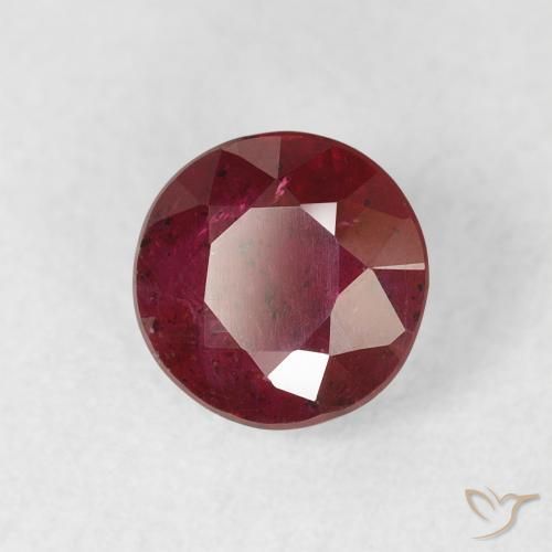 Rubino Rosso brillante naturale da 1.14 ct, Rotondo, VS-SI
